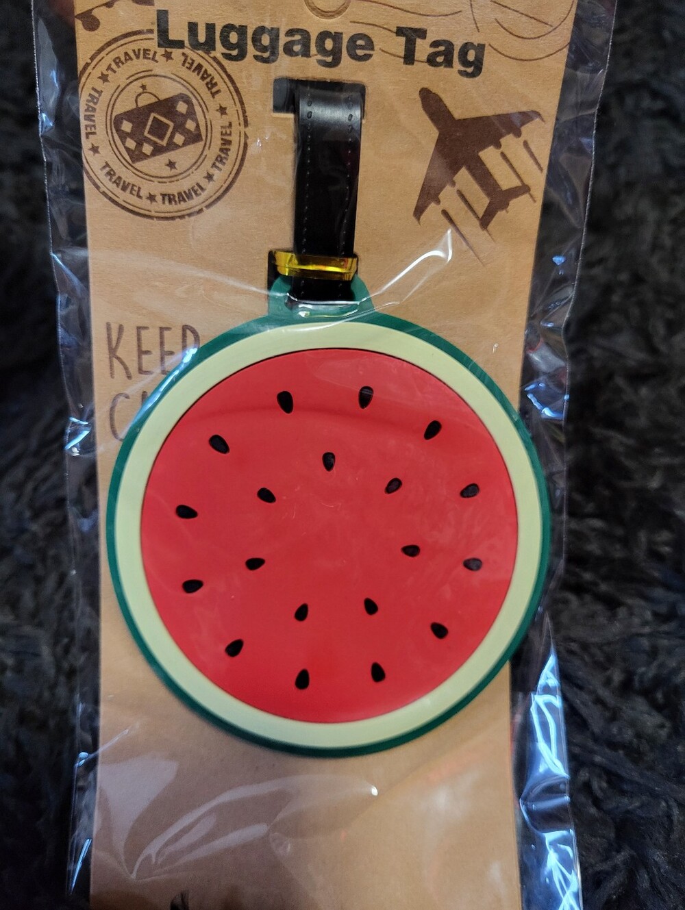 Watermelon Luggage Tag - Red & Green Travel ID